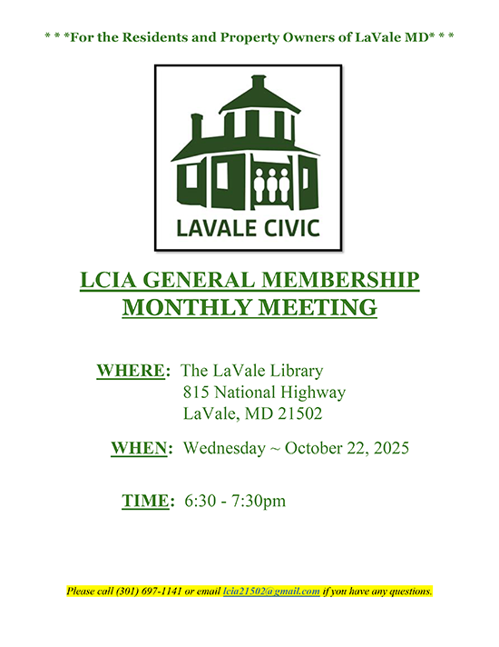 October 22, 2025 General Membership Monthly Meeting Informational Flyer