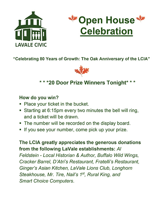 2026 Open House Door Prize Rules