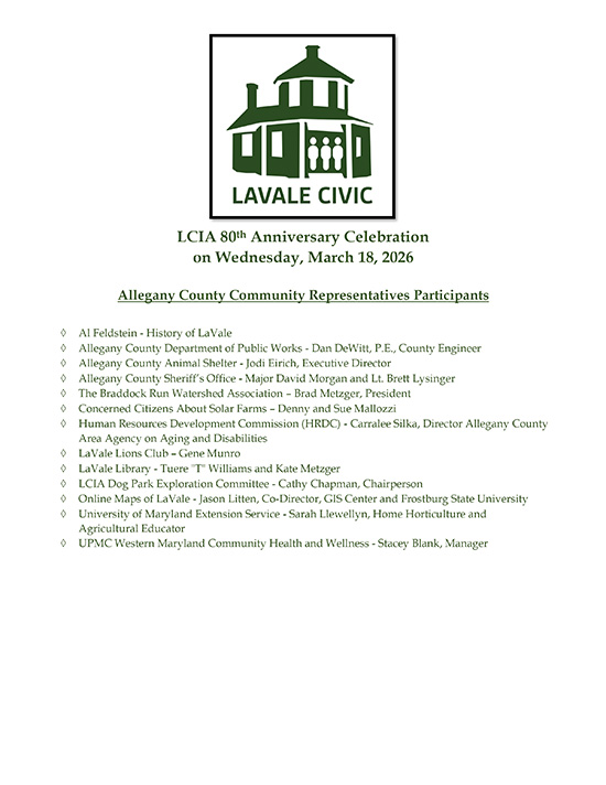 2026 Open House Allegany County Community Representatives Participants